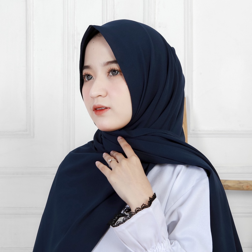 [COD] PASHMINA DIAMOND CREPE PREMIUM JAHIT TEPI