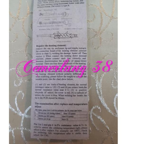 ☆ Heater Element Soldering Station 936 / Elemen Pemanas Solder Iron 936 ➹