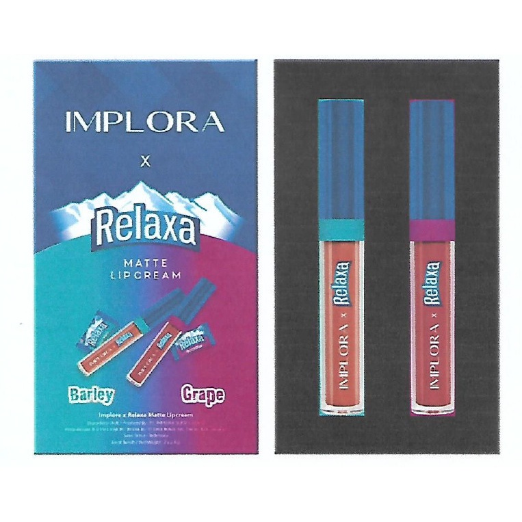 Implora X Relaxa Matte Lip Cream Isi 2 Pcs