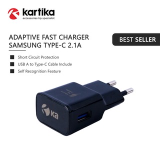 KARTIKA Samsung Adaptive Fast Charger Type- C 2.1A Include Type-C Cable