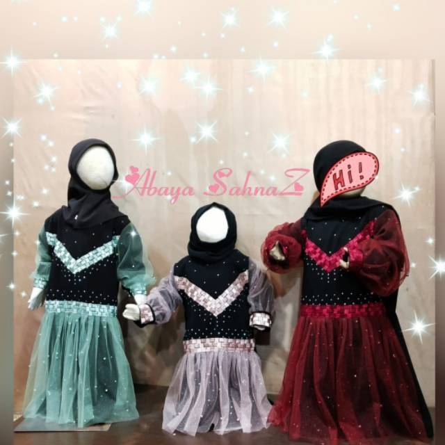 Abaya sahnaz_abaya hitam couple_abaya anak imut_lucu_abaya 2020_abaya