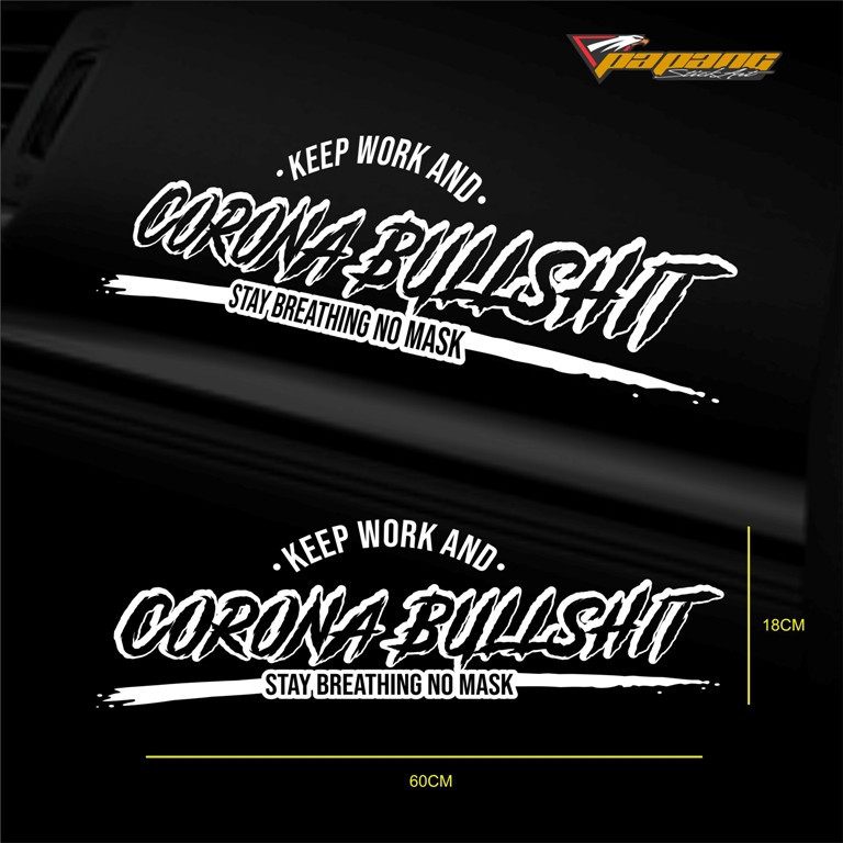 

stiker cutting coronavirus