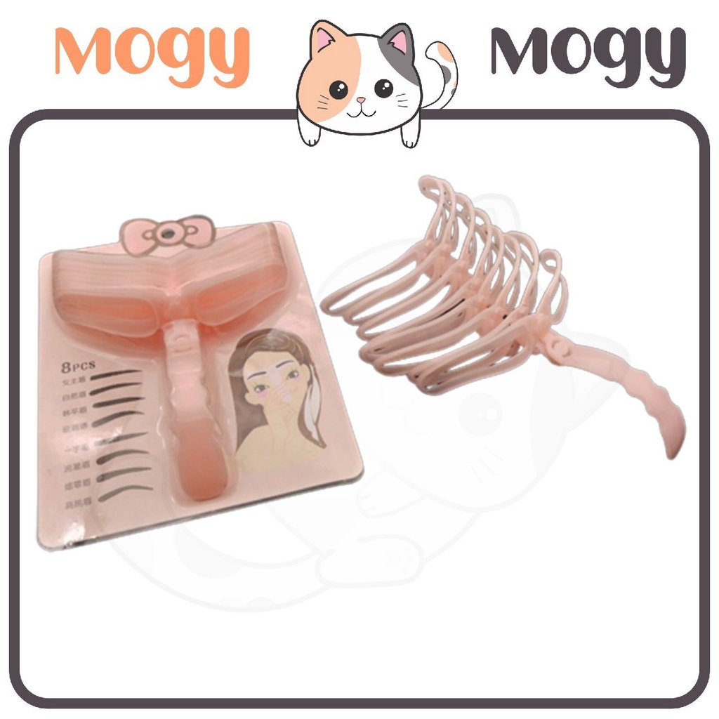 MOGYMOGY  Eyebrow Template Delapan Model Alis Mata Cetakan Alis 8 In 1 Wanita Cetakan Alis