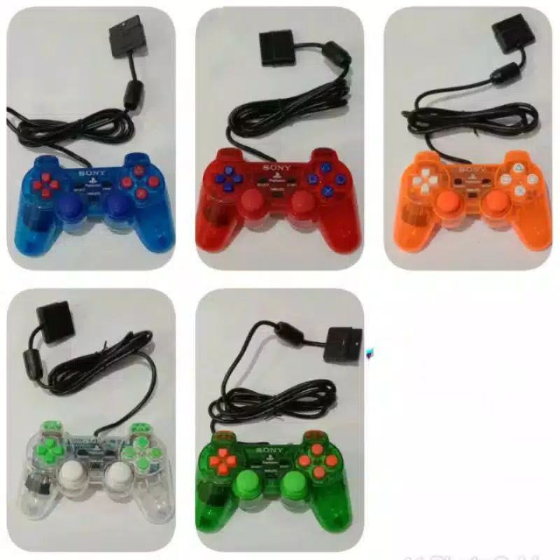 Stick Ps 2 Lampu Transparan Lampu Kabel original(Ada lampu)
