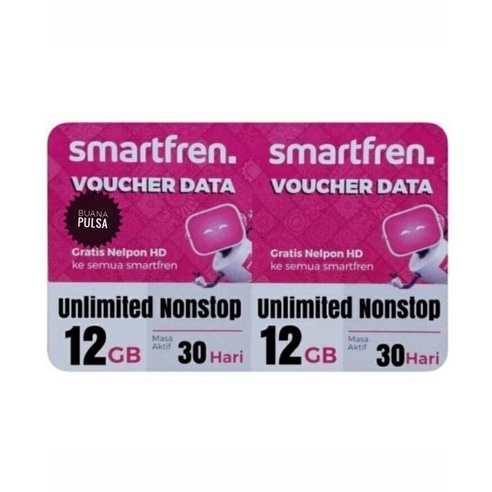 VOUCHER SMARTFREN 12GB UNLIMITED NONSTOP