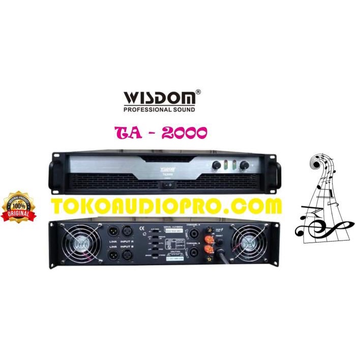 wisdom ta2000 ta-2000 ta 2000 power amplifier