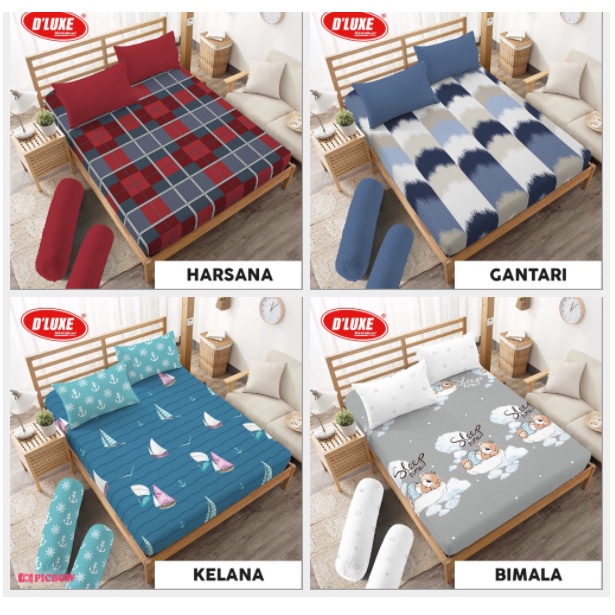 Kintakun Sprei 180 King Minimalis Dluxe Kirana Microfiber B2 20 cm (5in1)