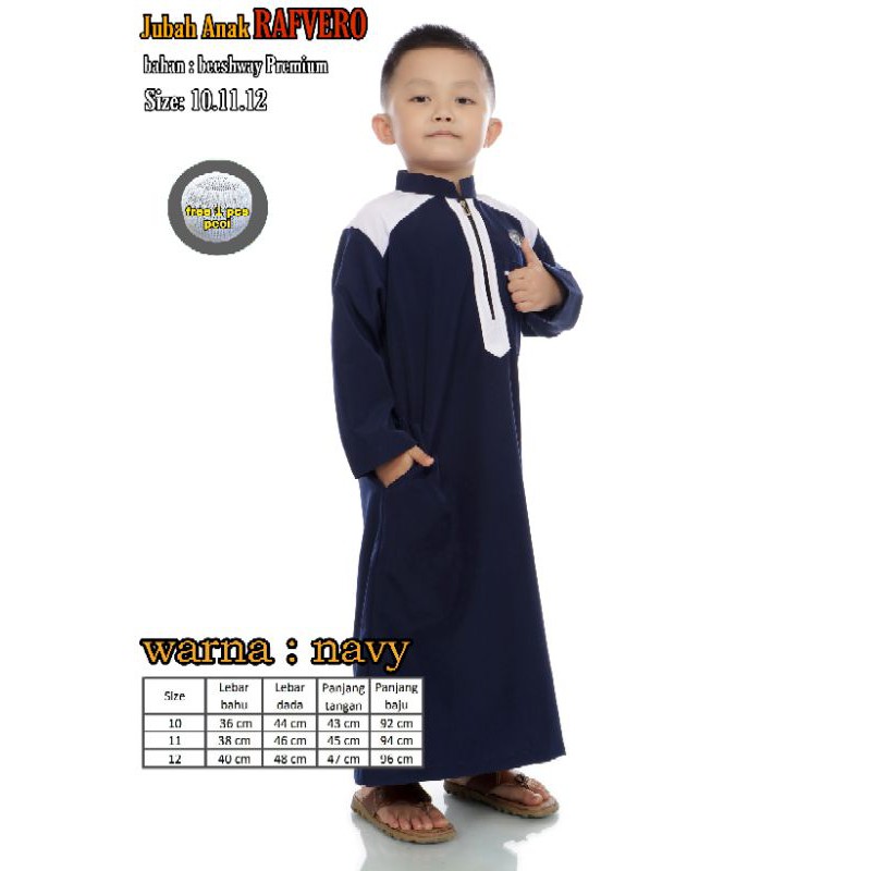 Jubah Anak Rafvero usia 10 sampai 12 tahun - RAFVERO ORIGINAL