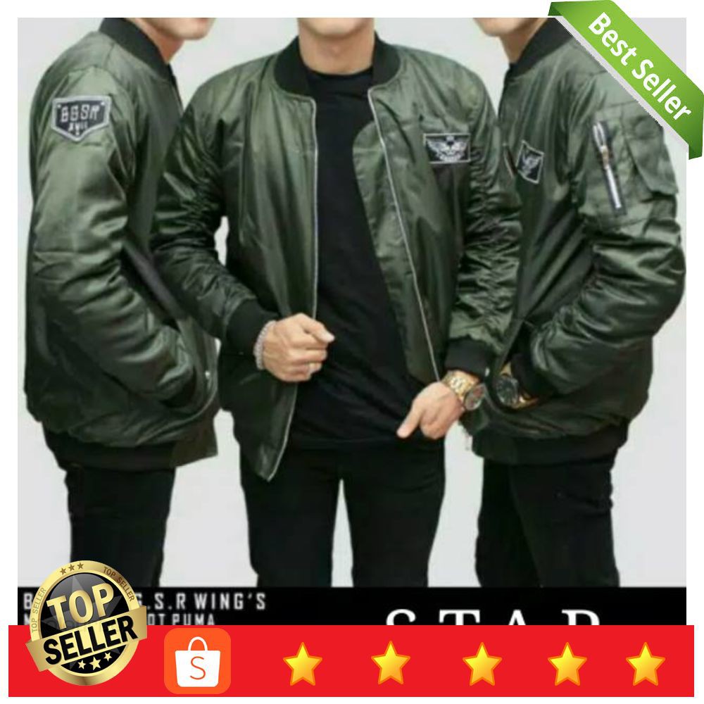 JAKET BOMBER PRIA ORIGINAL WATERPROOF