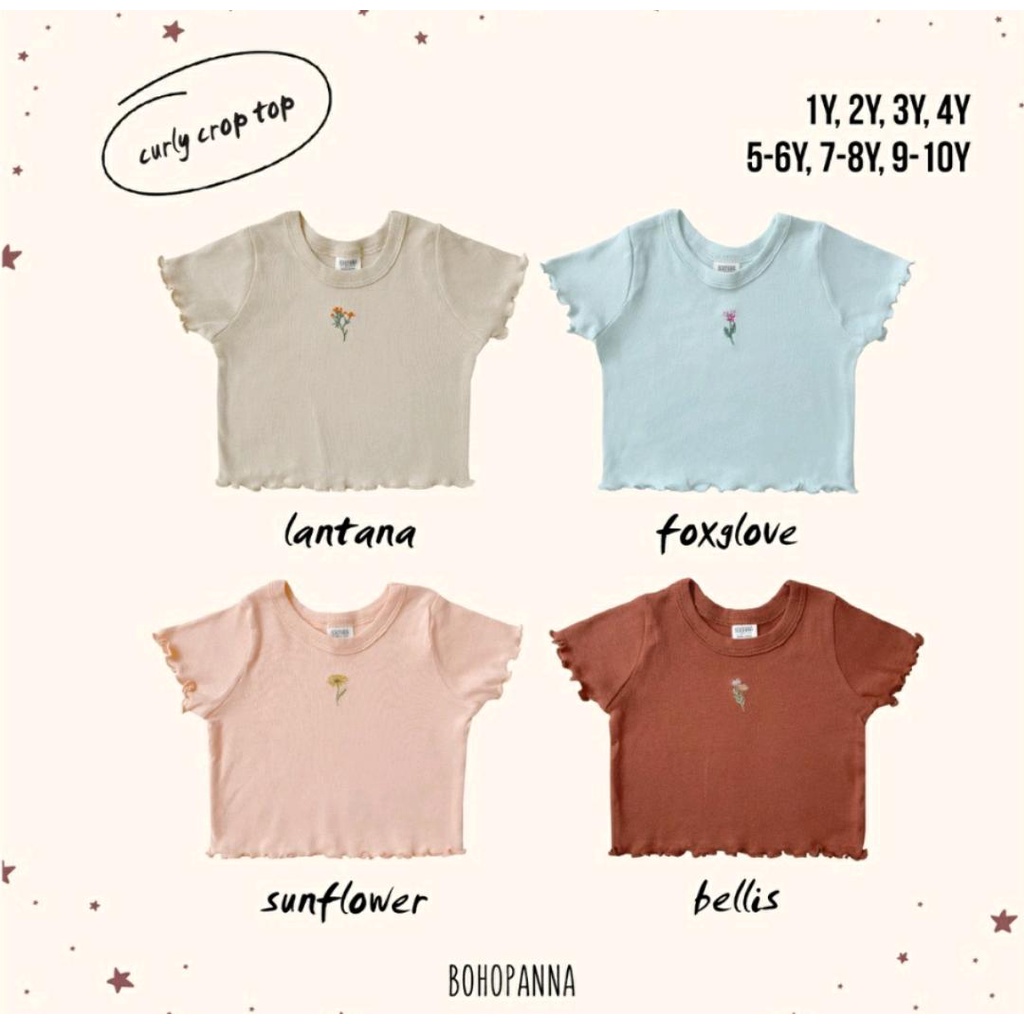 BOHOPANNA CURLY CROP TOP / ATASAN ANAK