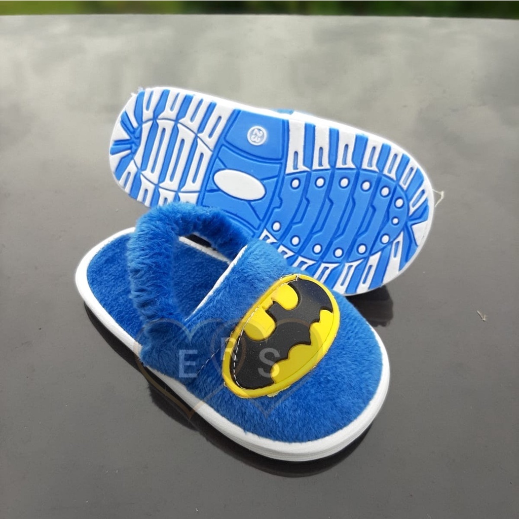 TOKOERS STA02 Sepatu Sandal Anak Laki-laki Umur 1 2 3 tahun - Sandal Tali Anak Motif Batman - Anti slip