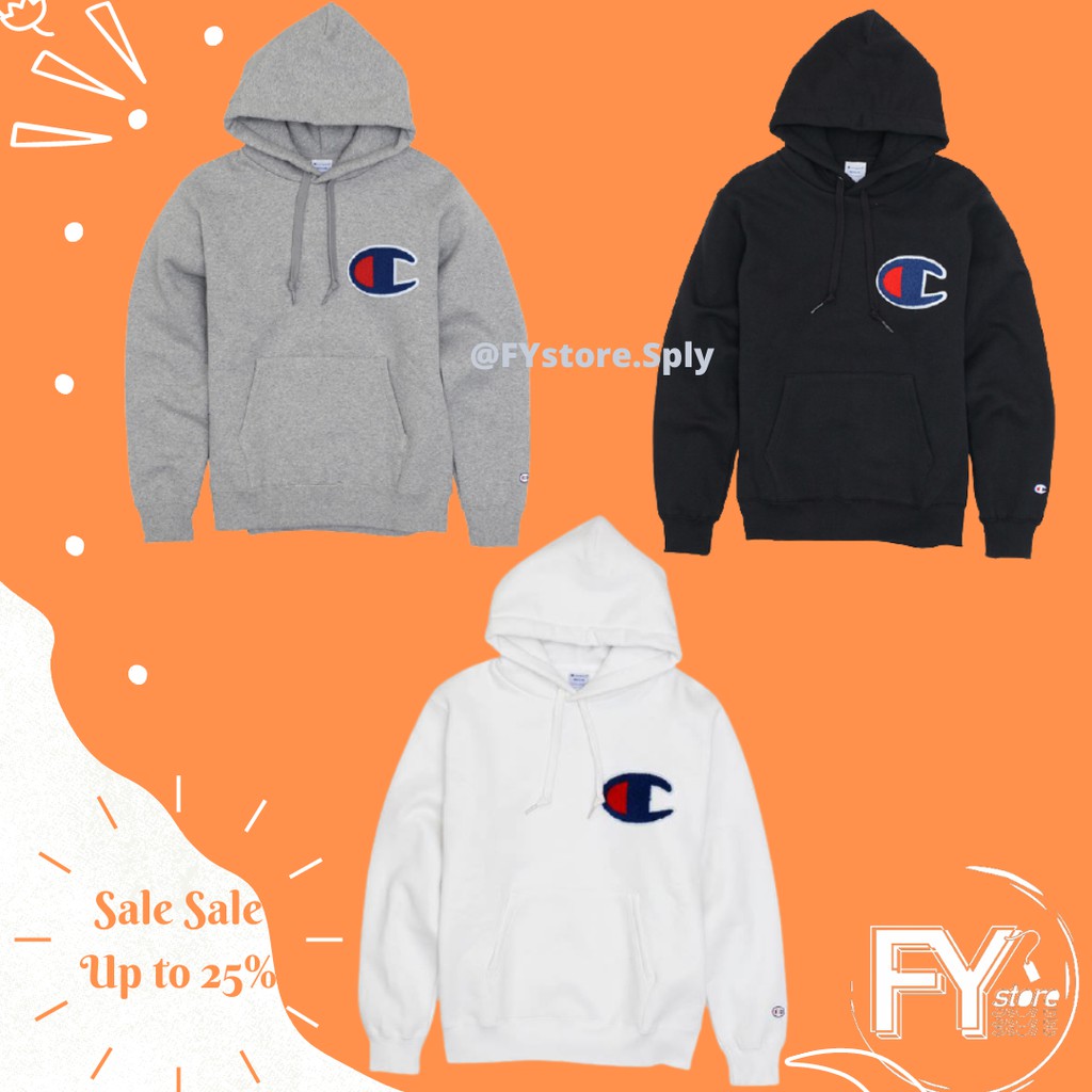 Hoodie Champion Big Logo | Sweater Champion Original Big Logo Bordil | Champion hodie ori