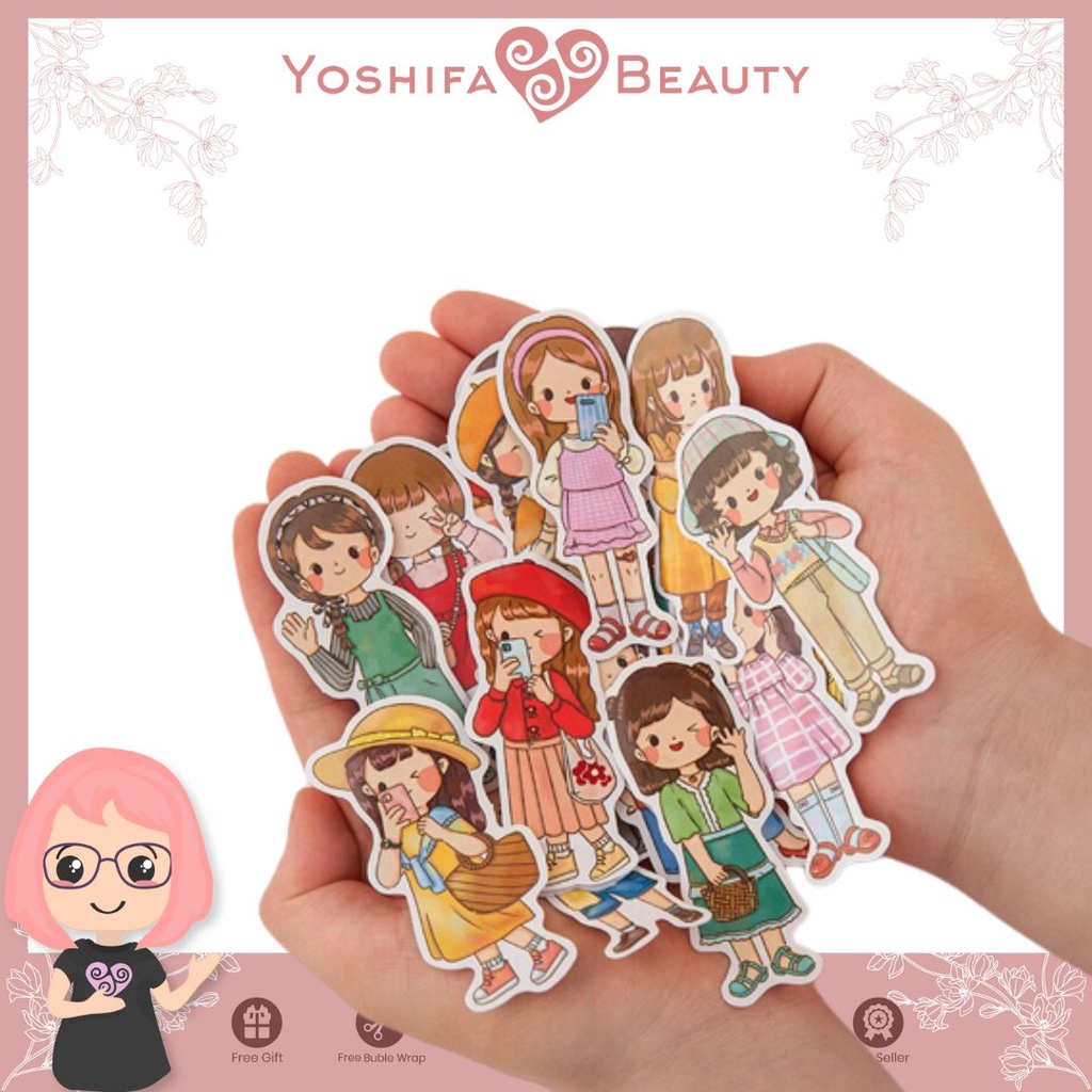 5 Pcs Sticker Pretty Girl Boy Paper Dress Up Cartoon Stiker | Sticker Anak Lucu Full Body