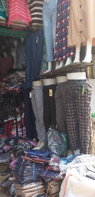 Fc_ Baggy Pants Kotak Kotak Striet Melar