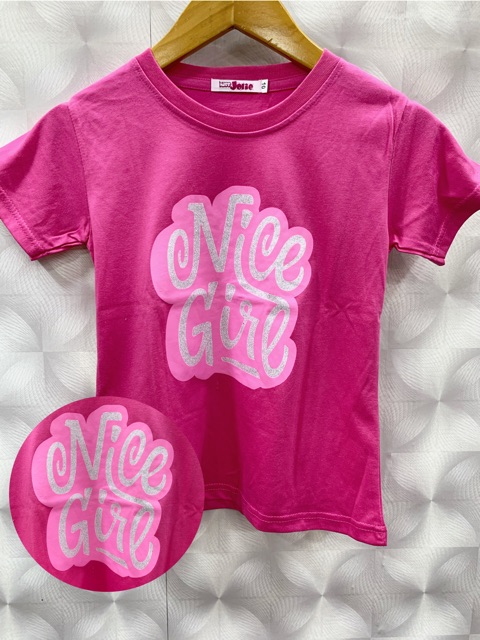 Kaos anak perempuan / pakaian anak kecil nice girl murah usia 3 tahun sampai 5 tahun