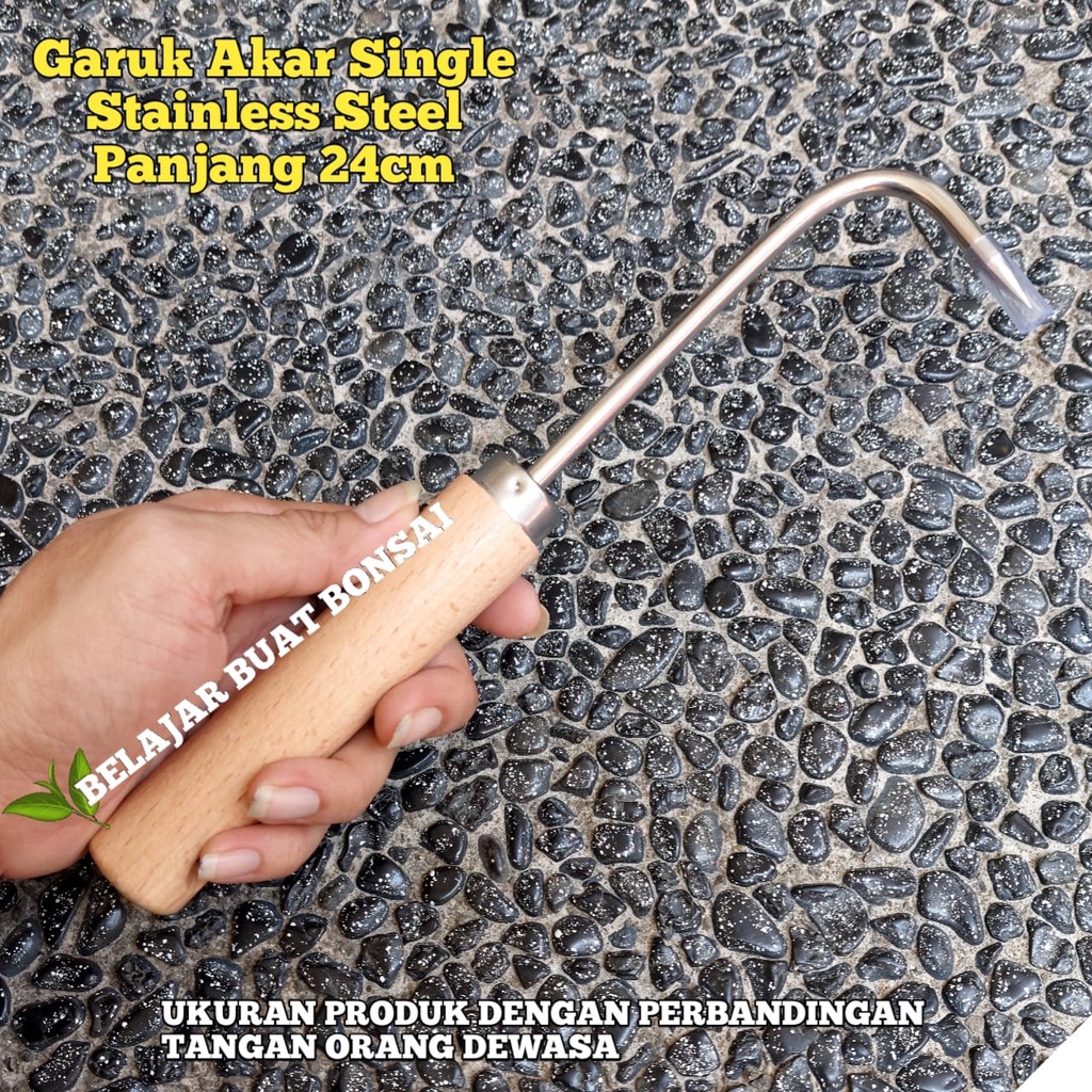 Alat Garuk Akar Mata Tunggal Stainless Steel Panjang 24cm