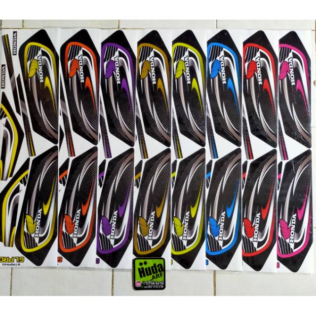Striping sticker lis motor decal variasi honda GL PRO GL MAX