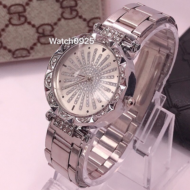 Jam Tangan Wanita menonton Jam Tangan Wanita Tali stainless steel RANTAI KRISTAL KRISTAL W100