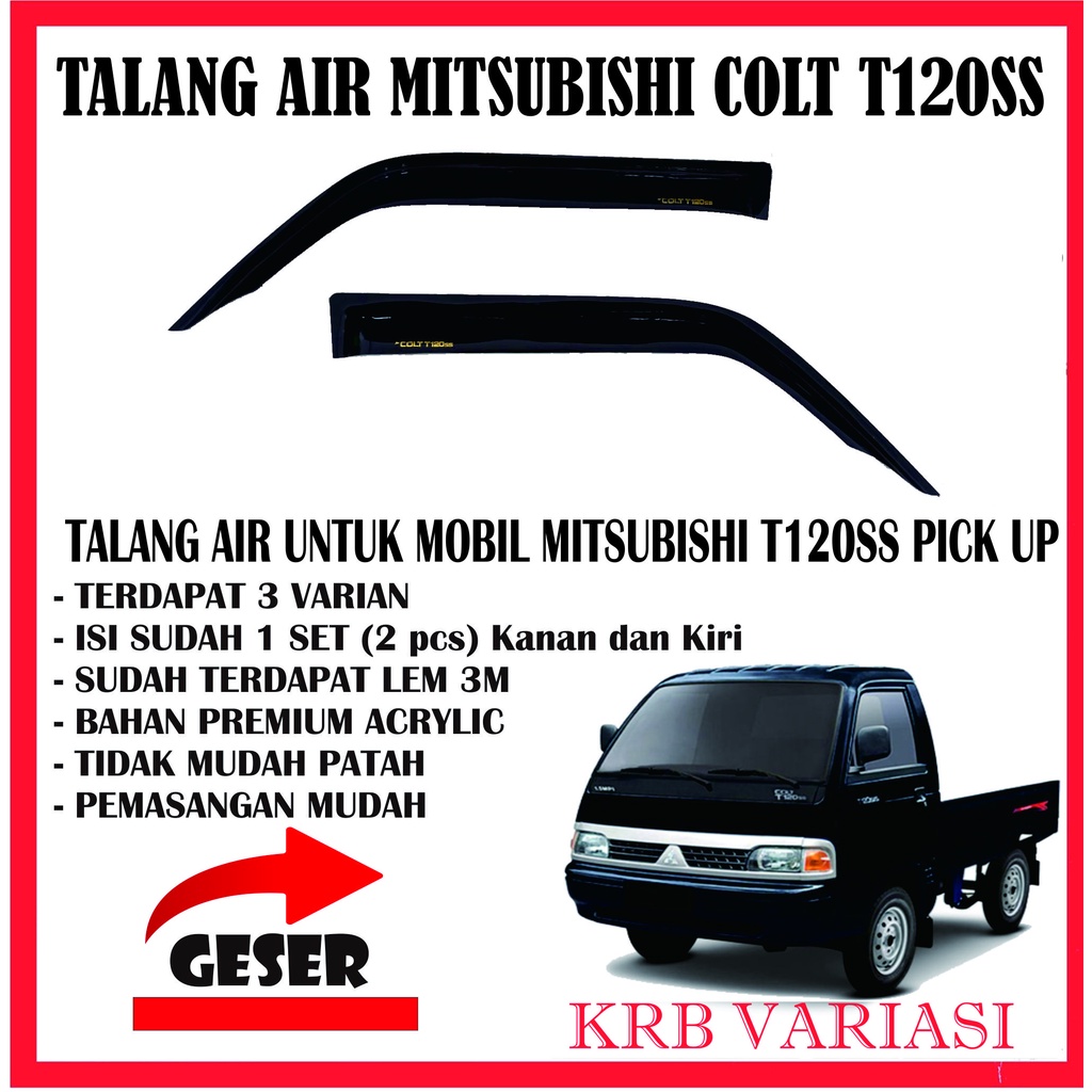 Talang Air Mobil Mitsubishi T120SS Pick Up 1 Set 2pcs / Talang Air T 120 SS / Talang Air SS / Talang