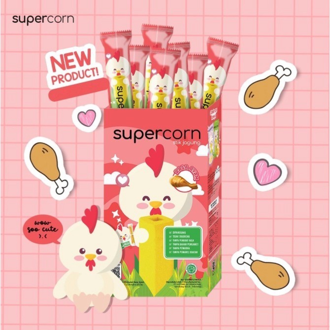 Supercorn Stik Jagung Non MSG Rasa Ayam 1pc (SATUAN)