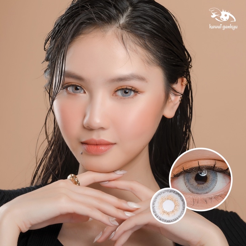 KawaiGankyu softlens - Princess sole three gray (1botol)