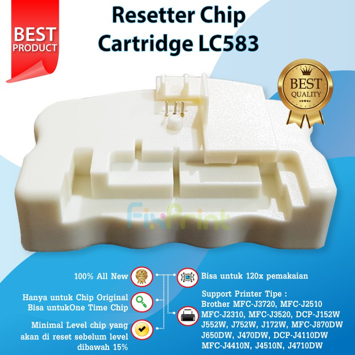 Resetter Chip Cartridge LC583 LC565 Reset Ink Printer MFC J2510 J3520