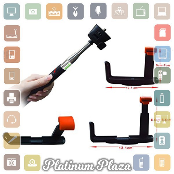 Universal Holder L Clamp Orange Flip for Smartphone - Black`61D03E-