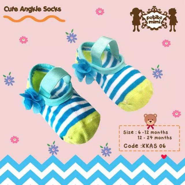 PETITE MIMI Ankle Socks Kaos Kaki  Bayi Anti Slip Prewalker