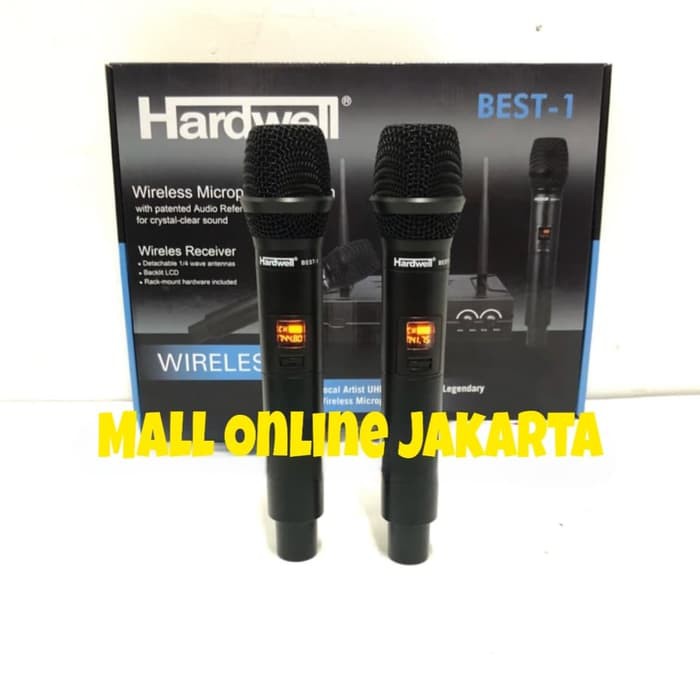 mic wireless hardwell best 1 handheld dual microphone pegang handel