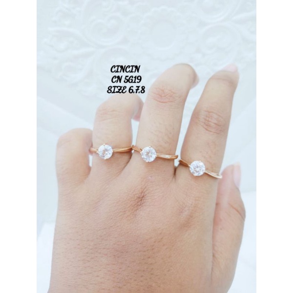 Cincin Titanium Wanita Terlaris Cincin Permata Unik