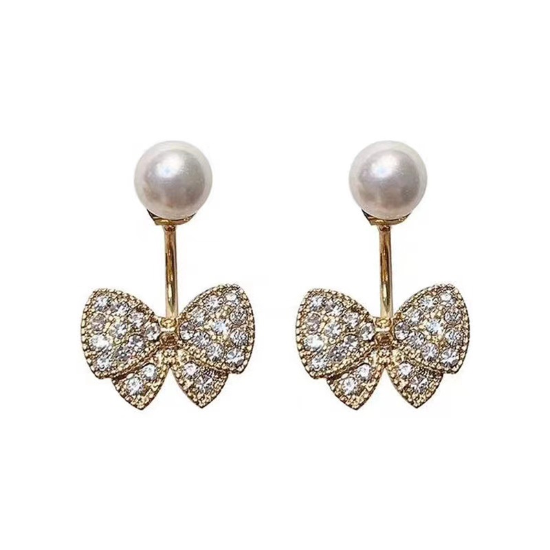 Anting Stud 925 Silver Model Ikatan Simpul Menjuntai Untuk Wanita