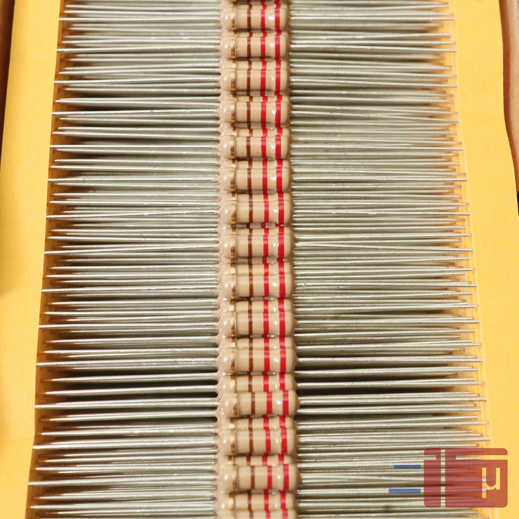 x10 Resistor 220R 1/2W Karbon 5% Taiwan Kaki Tembaga