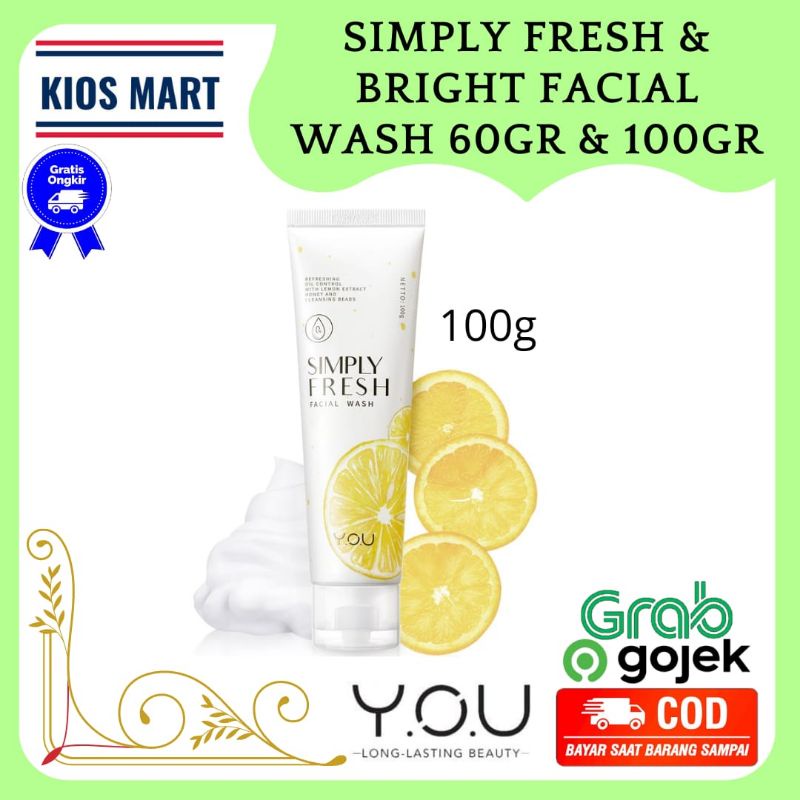 You Hy! Amino Facial Wash | Brightening | Hydrating | Anti Acne | Oil Control 100g-Simply Fresh 100g FW