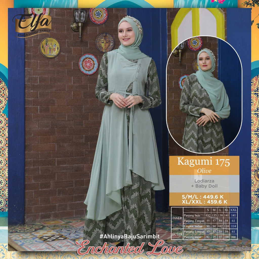 GAMIS DEWASA TERBARU 2021 ETHICA KAGUMI 175 OLIVE