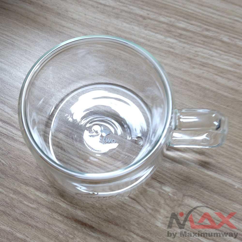 Gelas kopi Cangkir Minum coffee One Two Cups Cangkir Kopi Anti Panas Double-Wall Glass Dome 200ml