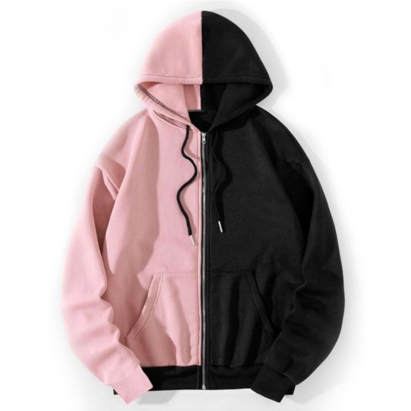 (S - XXXXL 6XL) Zip Hoodie Mix Warna Kombinasi NCT JISUNG Jaket Zipper Bigsize Korean Idol Kpop (S M L XL 2XL 3XL 4XL 5XL 6XL) Jumper Resleting Two Tone Unisex Jumbo Urban Style Oversize