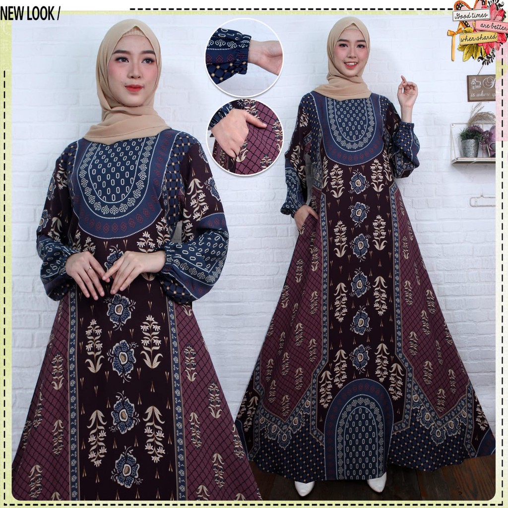 Dress atau Gamis Premium Prada Crepe original