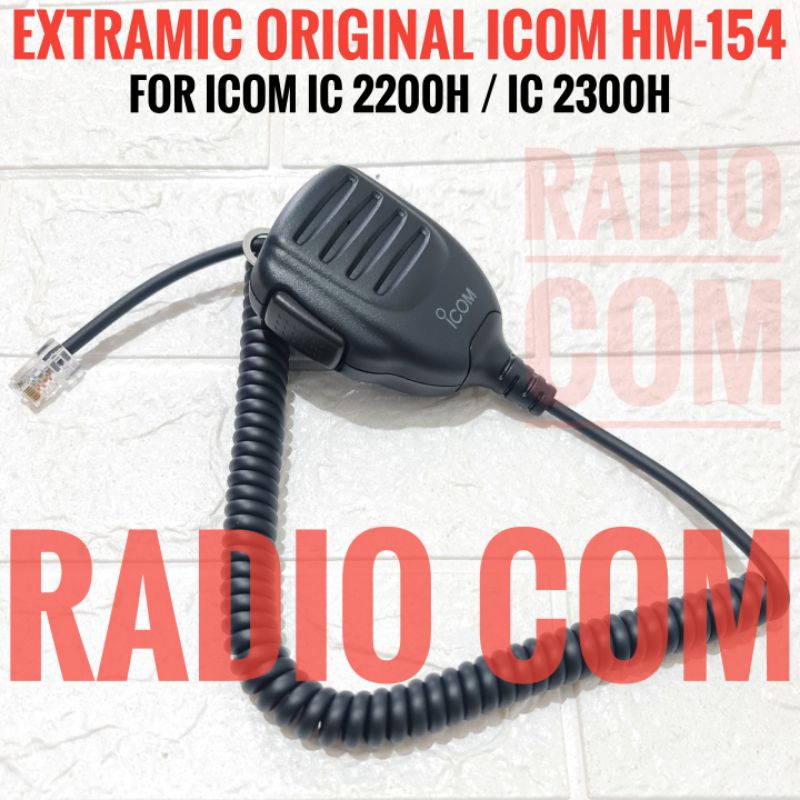 EXTRAMIC RADIO RIG ICOM 2300H ORIGINAL HM154 PTT MIC HM-154 MICROPHONE ICOM HM-154 8 PIN ORI MURAH