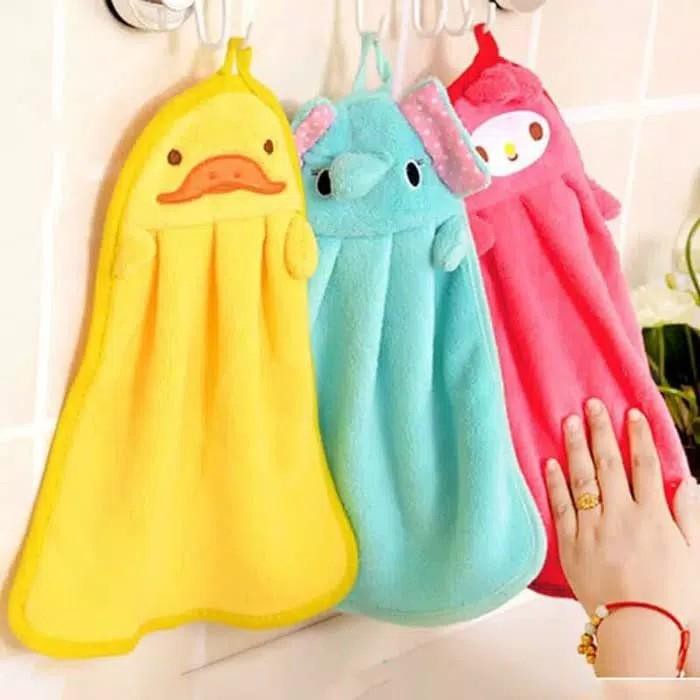  Kain Lap Tangan  Gantung Microfiber Lucu Murah Hand Towel 