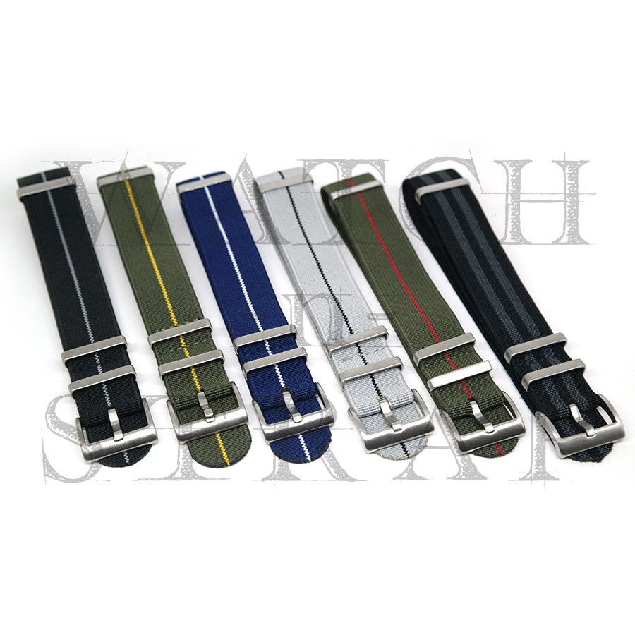 Elastic Nylon MN Style Nato Strap Parachute Parasut 20mm 22mm