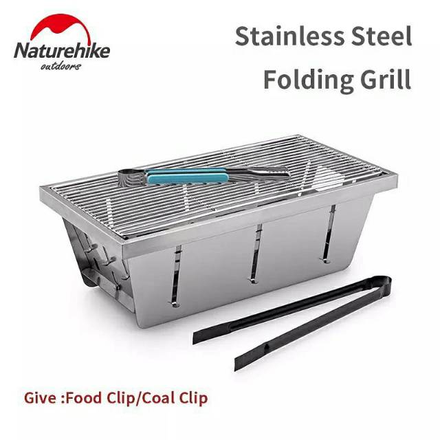 IGT STAINLESS STEEL BARBECUE FOLDING GRILL NATUREHIKE NH20CJ006