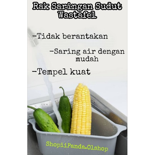 RAK SUDUT SEGITIGA / RAK WASTAFEL SARINGAN DAPUR SINK DRAIN BASKET⭐shopiipanda⭐