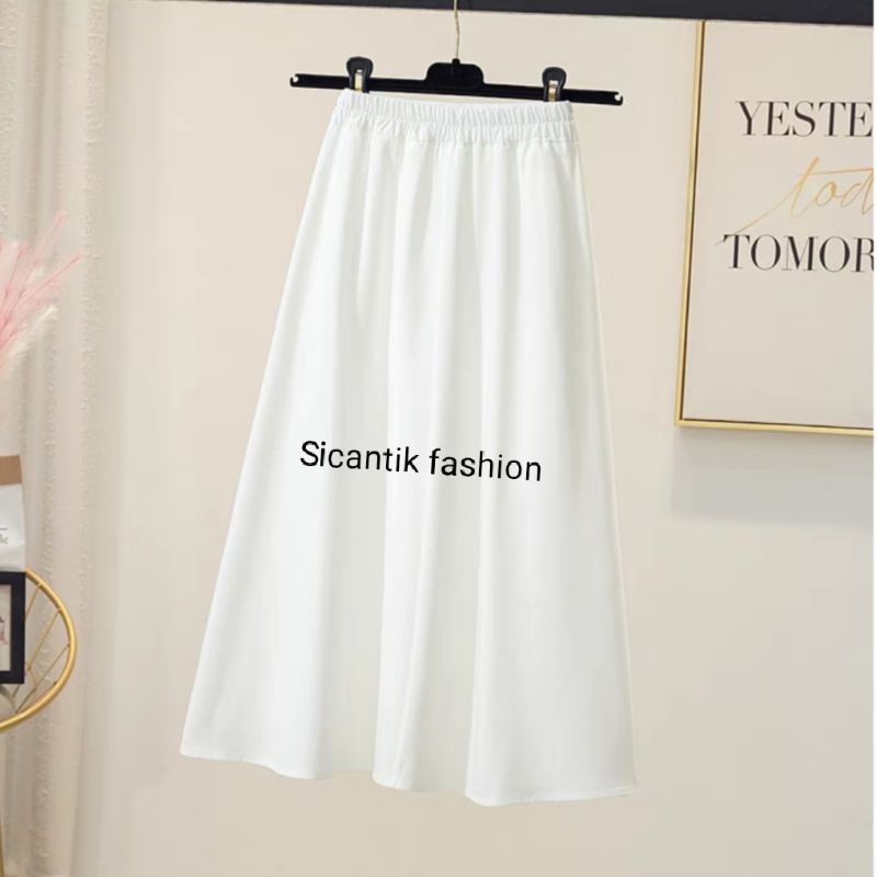 Fashion A-line/Rok panjang Wanita Korea Rok Maxi bahan Shakila Stretch Super lembut dan adem-3