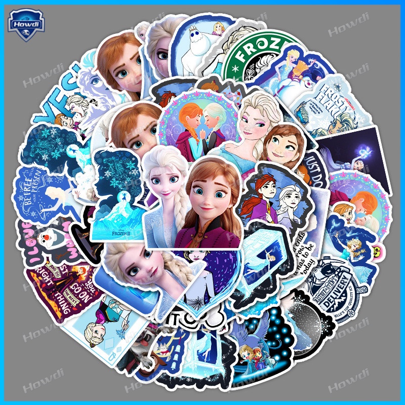 Stiker Kartun Frozen Tahan Air Untuk Helm Motor