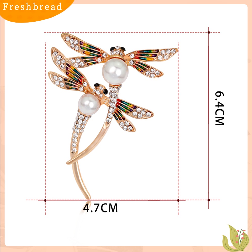 [ TERLARIS]Flying Dragonfly Brooch Pin Shiny Rhinestone Enamel Insect Women Fashion Jewelry