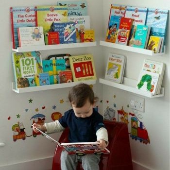 

2pcs Rak Buku Model "J" - Putih