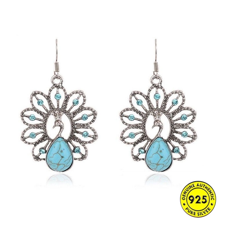 925 Silver New Silver Turquoise Earrings