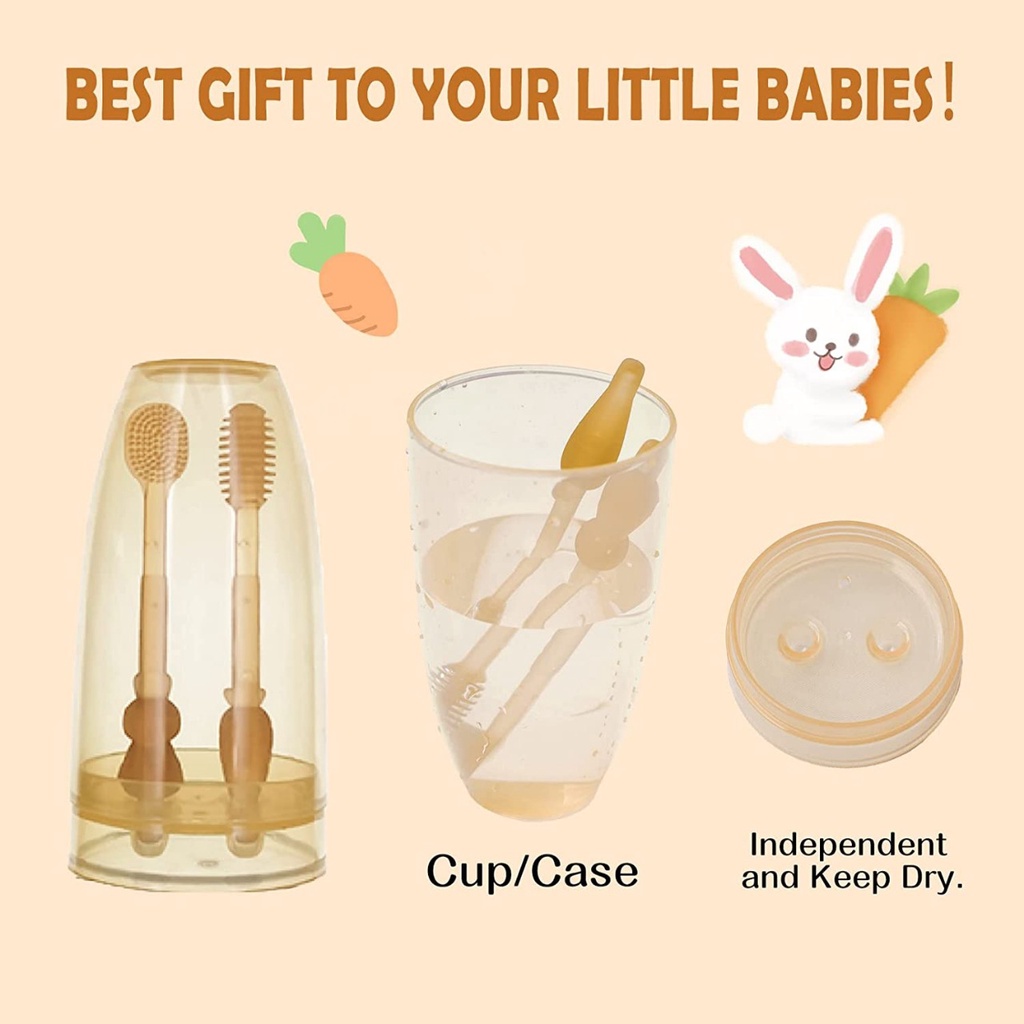 MOUTH CLEANER LIQUID SILICONE &amp; PARTITION BABY / TOOTHBRUSH