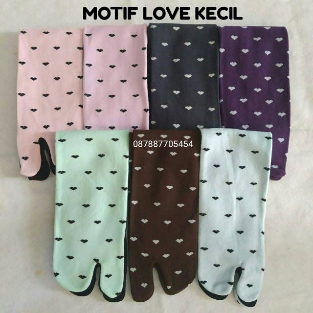 [12 PASANG] KAOS KAKI MOTIF LOVE KECIL