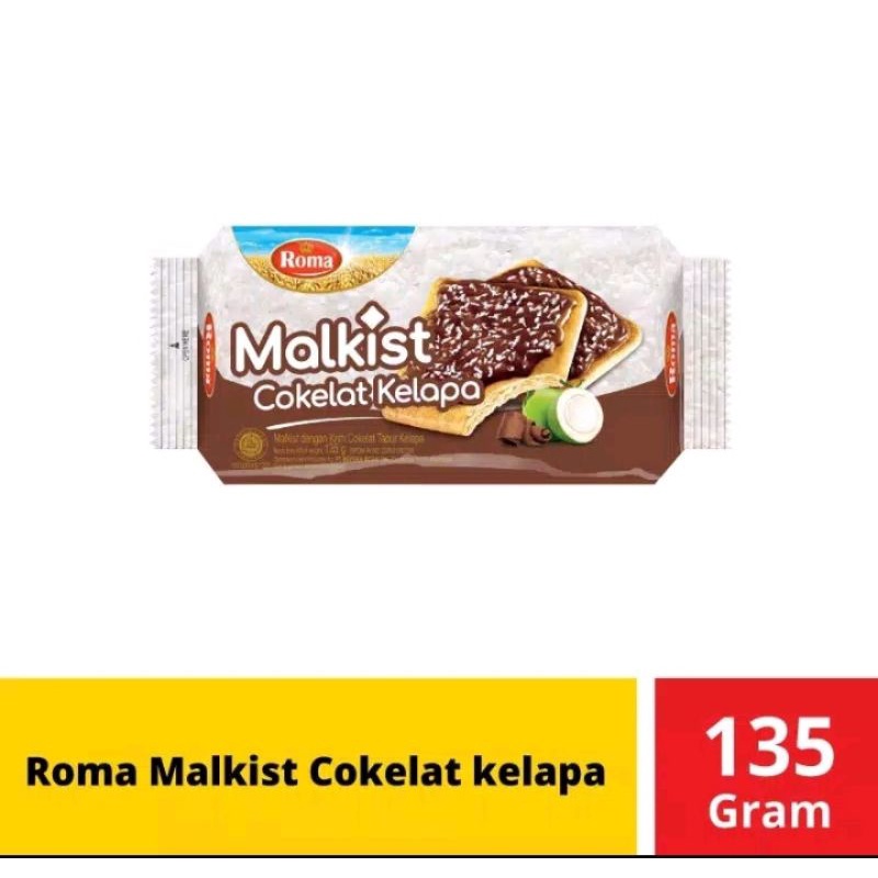 

Roma Malkist Cokelat Kelapa 135g